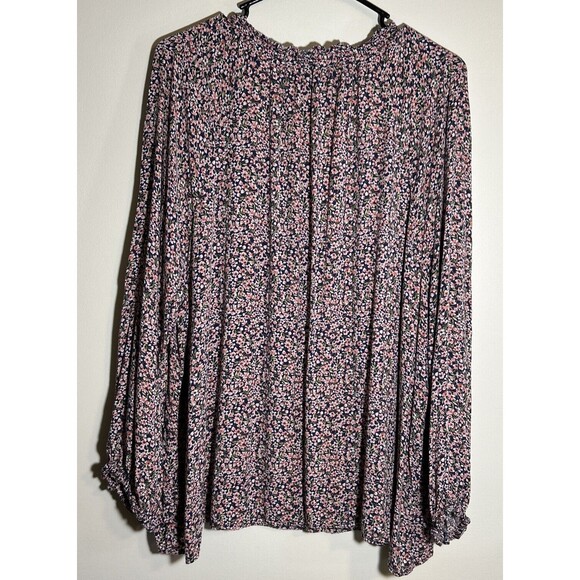 Old Navy Women’s Sz XL Boho Floral Balloon Long Sleeves Size L Free Flowing - Picture 3 of 9